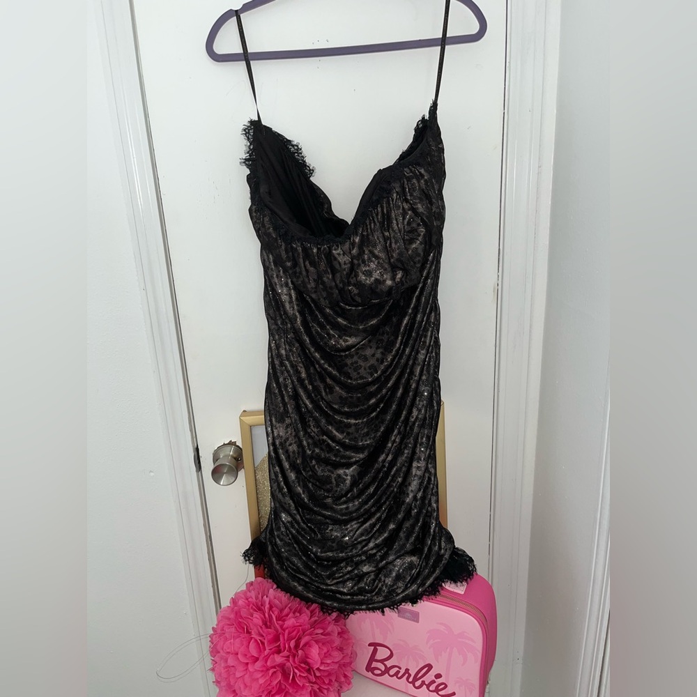 Elegant Black Lace Slip Bodycon Dress